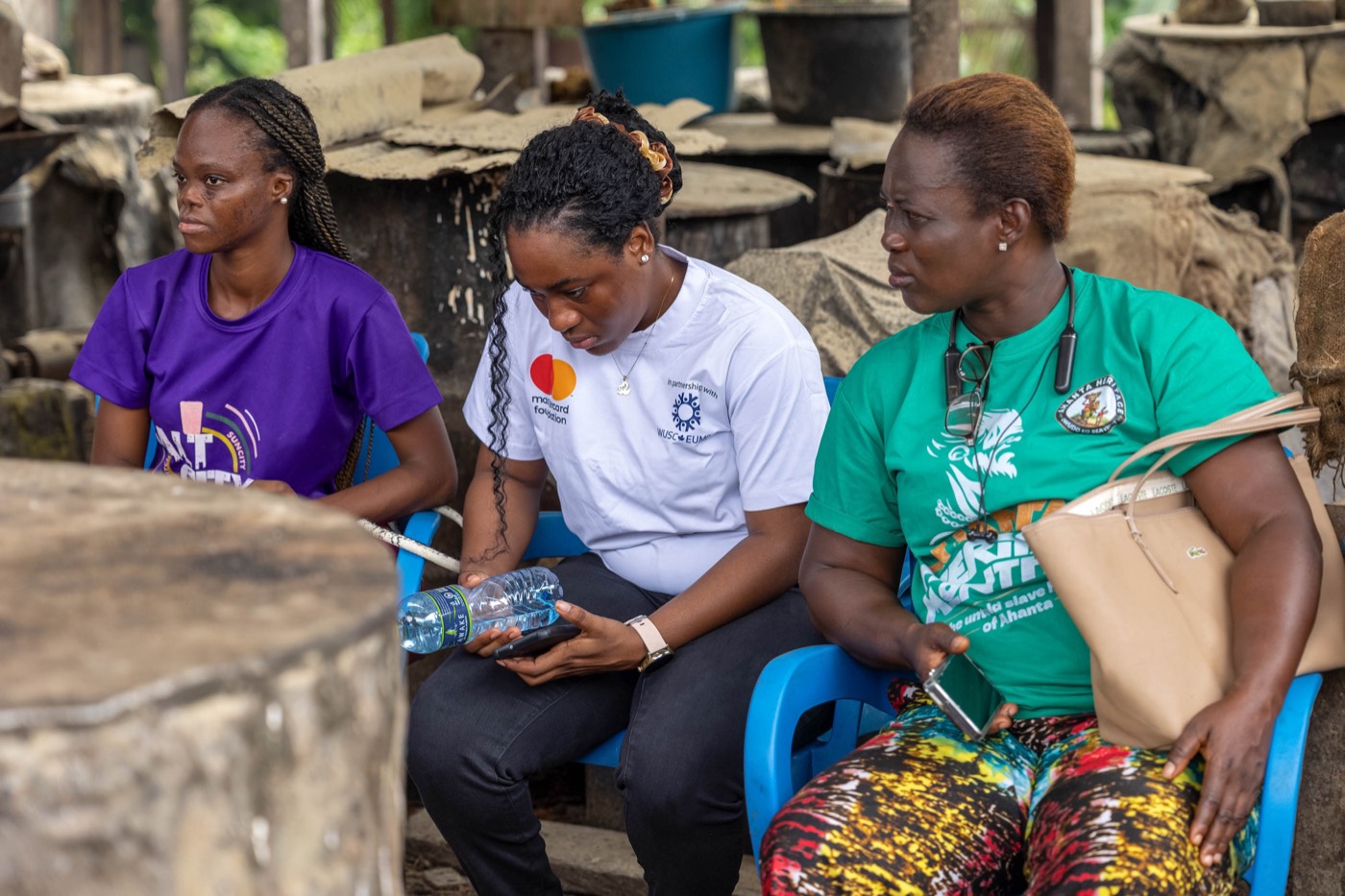 Ahanta Tech Lab field visit: discussion at the processing site
