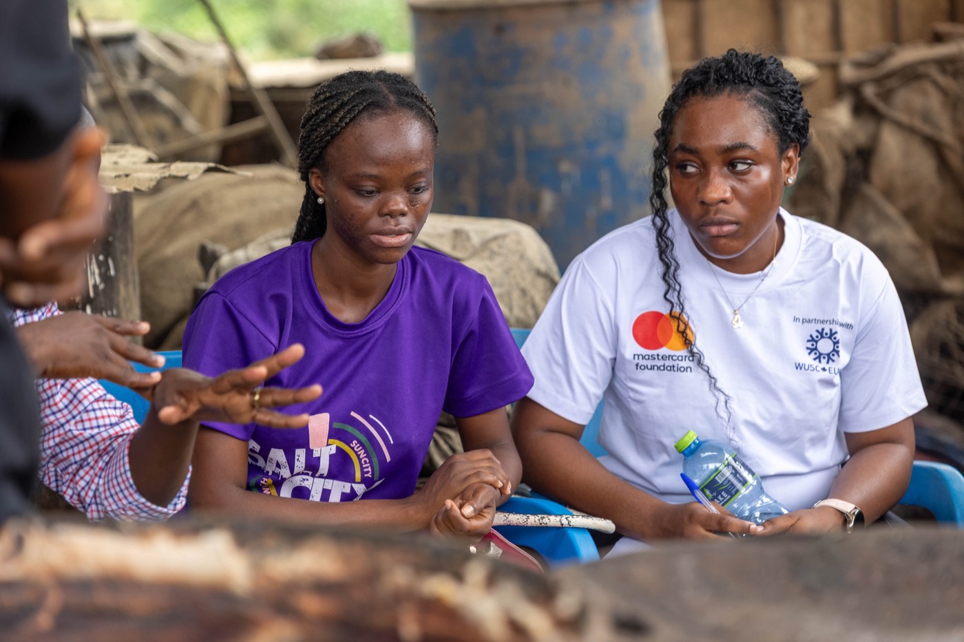 Ahanta Tech Lab field visit: discussion at the processing site