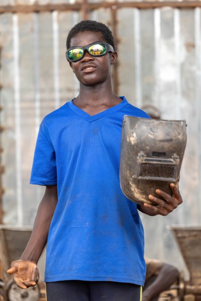 At the fabrication workshop