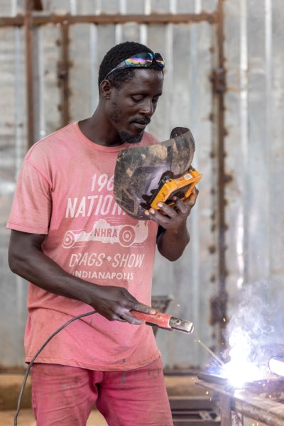 At the fabrication workshop